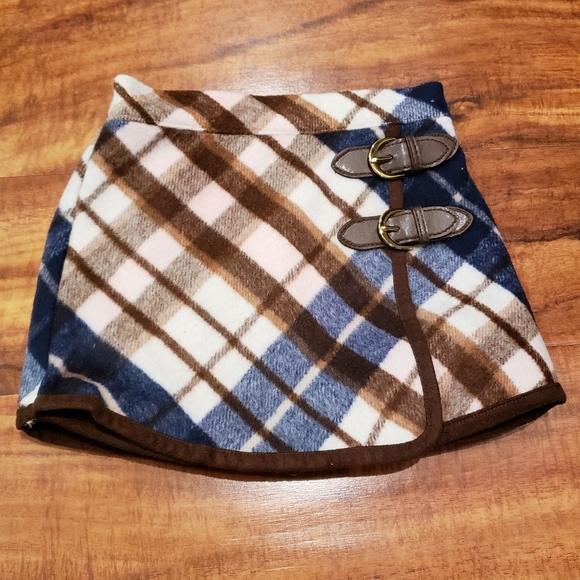 Janie and Jack NWT 3-6 months pink sweater cape and matching plaid skirt - Picture 7 of 10